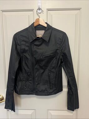 Banana Republic Black Asymmetrical Zip Jacket